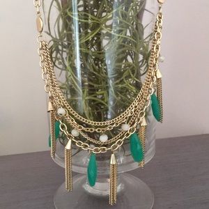 Bright Green gem 💎 stone necklace